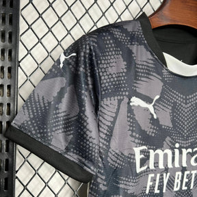 Camisa AC Milan Goleiro 24/25 - Torcedor Infantil Preta - Netmantos