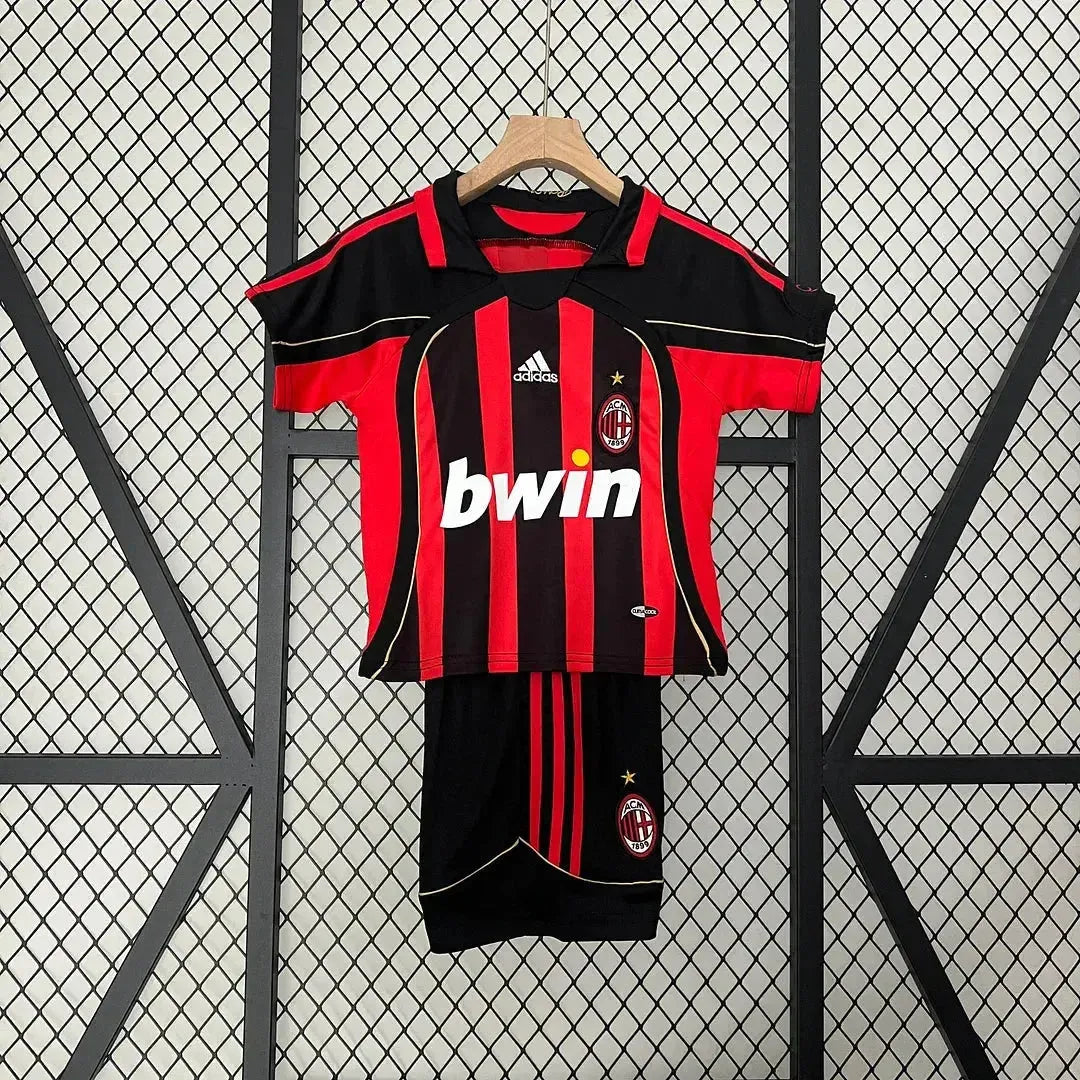 Camisa Ac Milan Retrô Home 2006/07 - Torcedor Infantil Dourada - Netmantos