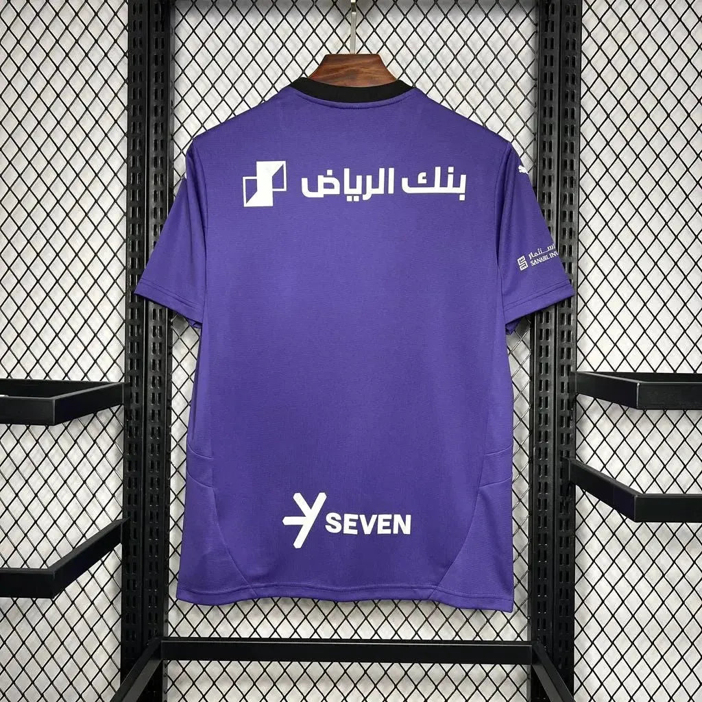 Camisa Al-Hilal Third Away 24/25 - Torcedor Masculina Roxa + Neymar 10 - Netmantos