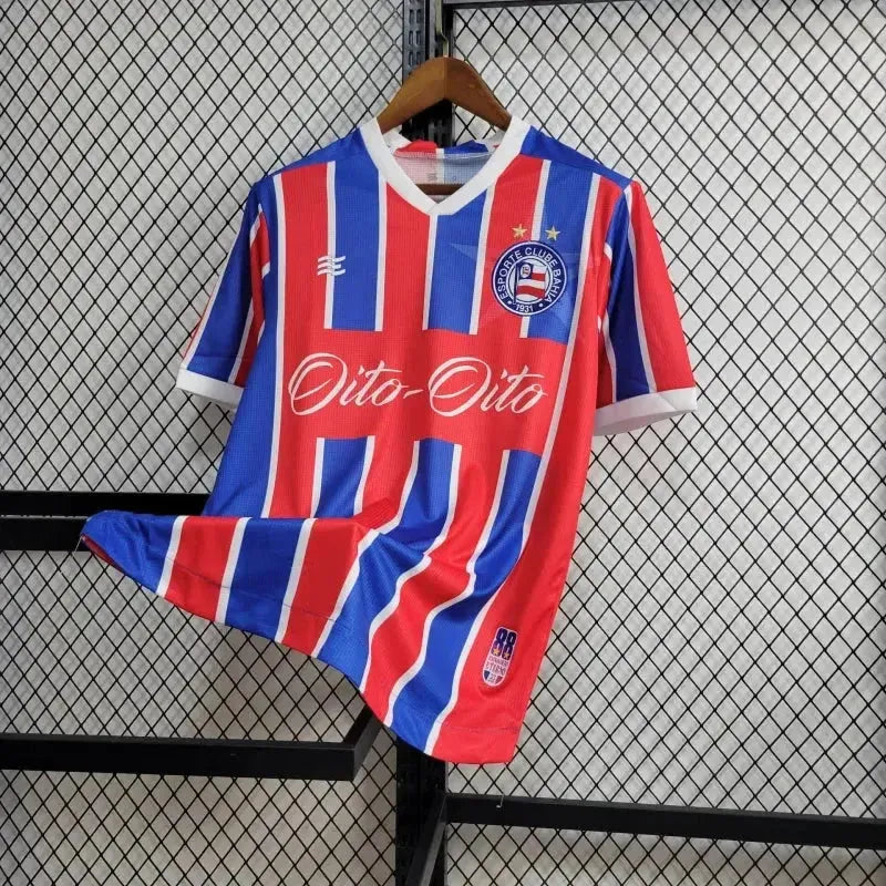 Camisa Bahia Edição Aniversário 24/25 - Torcedor Masculina Vermelha e Azul Oito-Oito - Netmantos