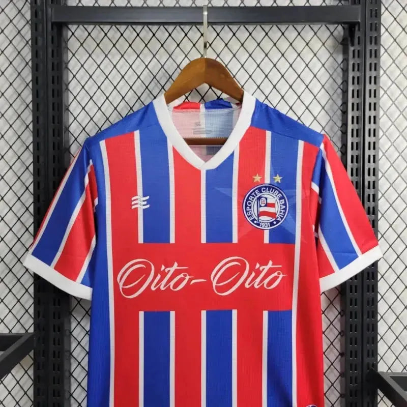 Camisa Bahia Edição Aniversário 24/25 - Torcedor Masculina Vermelha e Azul Oito-Oito - Netmantos