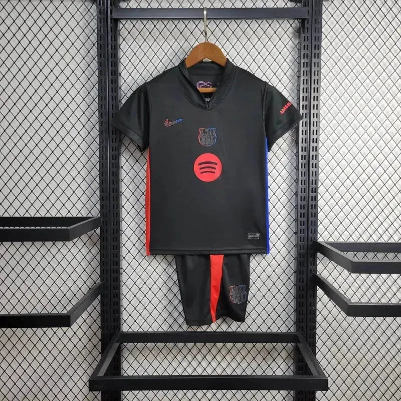Camisa Barcelona Away 24/25 - Torcedor Infantil Preta - Netmantos