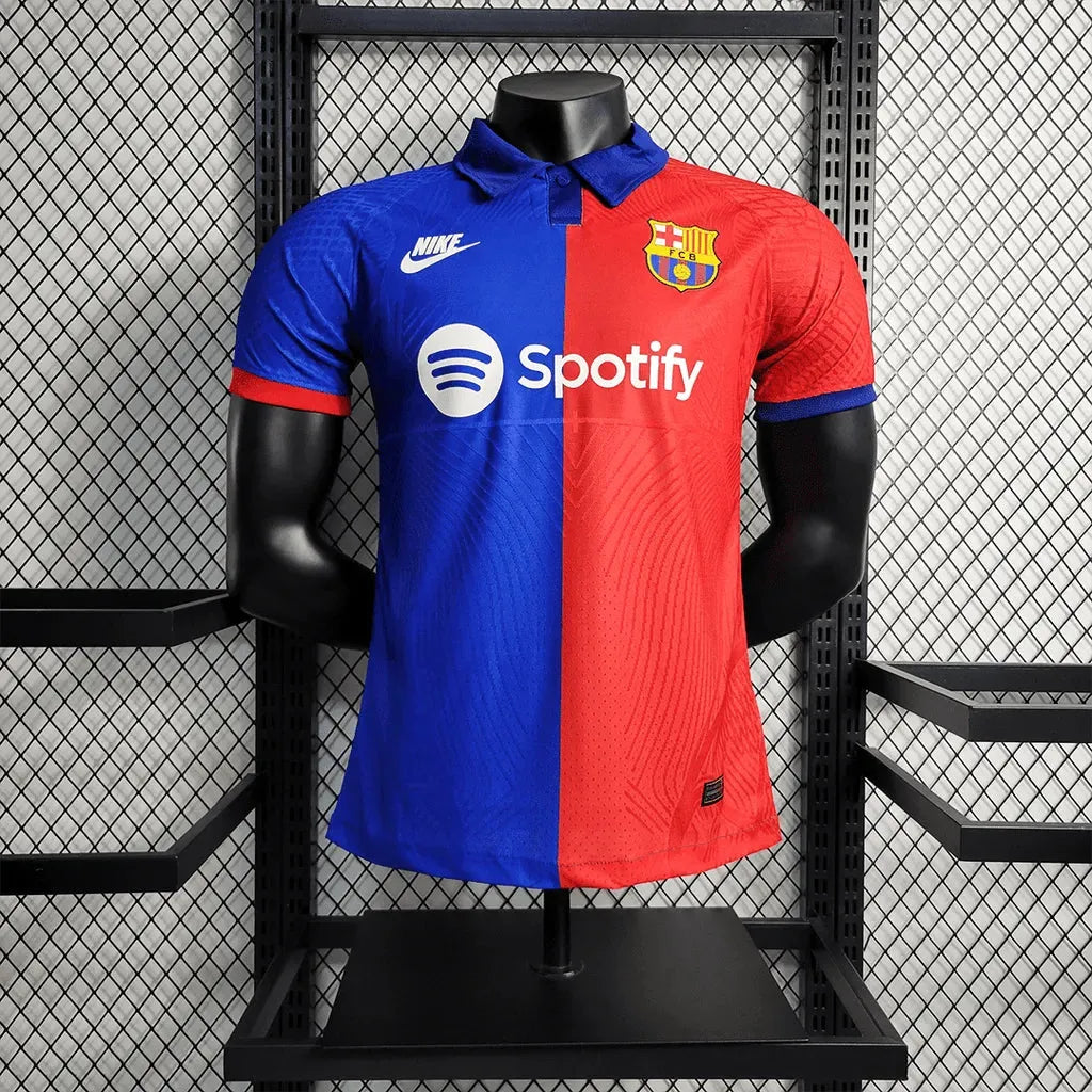 Camisa Barcelona Classic 23/24 - Jogador Masculina Azul e Vermelho - Netmantos