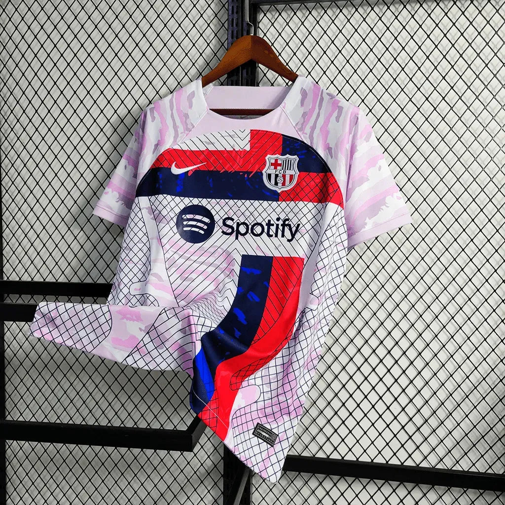 Camisa Barcelona Treino Jersey 23/24 - Torcedor Masculina Branca - Netmantos