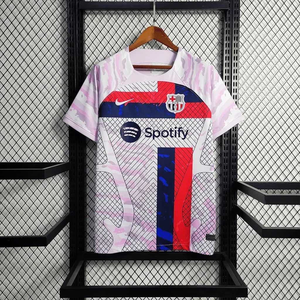 Camisa Barcelona Treino Jersey 23/24 - Torcedor Masculina Branca - Netmantos