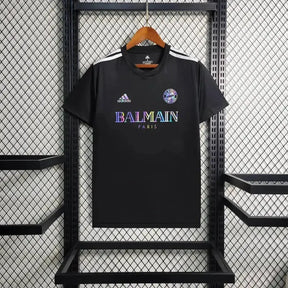 Camisa Bayern Munchen BALMAIN 24/25 - Torcedor Masculina Refletiva Preta - Netmantos