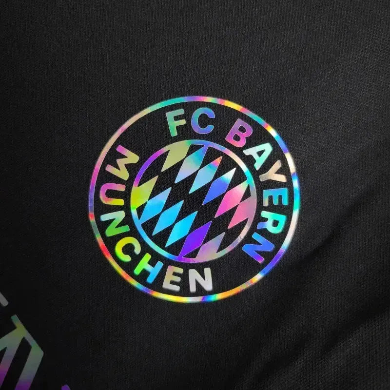 Camisa Bayern Munchen BALMAIN 24/25 - Torcedor Masculina Refletiva Preta - Netmantos