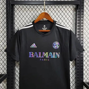 Camisa Bayern Munchen BALMAIN 24/25 - Torcedor Masculina Refletiva Preta - Netmantos