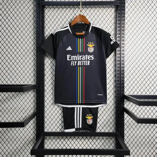 Camisa Benfica Away 23/24 - Torcedor Infantil Preta - Netmantos