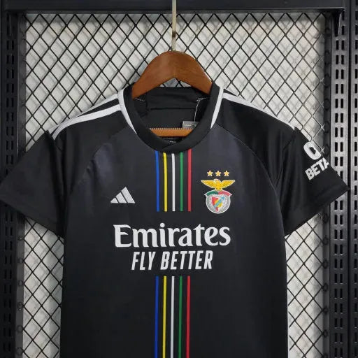 Camisa Benfica Away 23/24 - Torcedor Infantil Preta - Netmantos