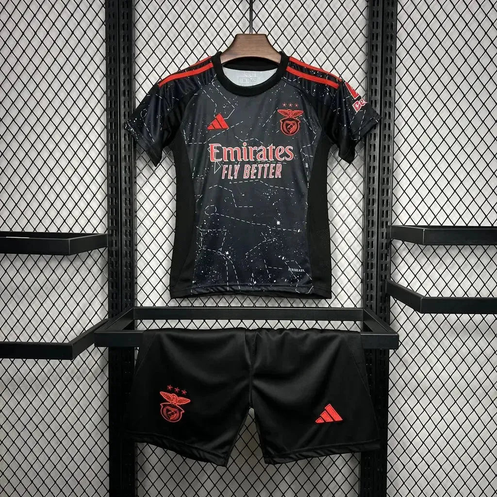 Camisa Benfica Away 24/25 - Torcedor Infantil Preta - Netmantos