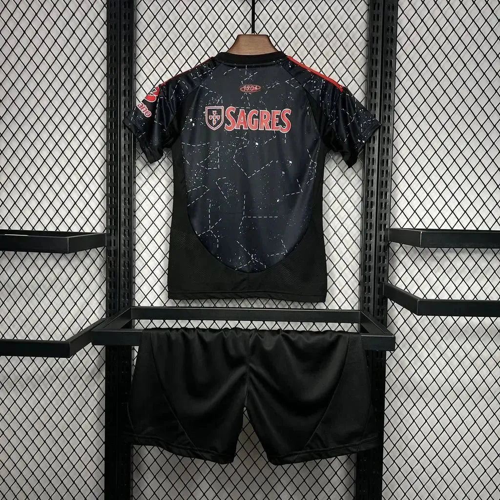 Camisa Benfica Away 24/25 - Torcedor Infantil Preta - Netmantos