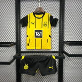Camisa Borussia Dortmund Home 24/25- Torcedor Infantil Preta e Amarela - Netmantos