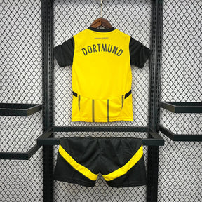 Camisa Borussia Dortmund Home 24/25- Torcedor Infantil Preta e Amarela - Netmantos