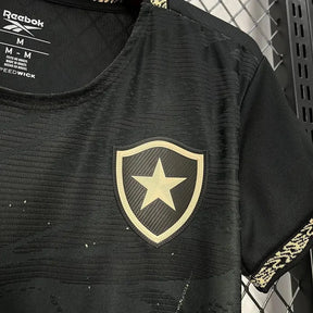 Camisa Bota Fogo Away 24/25 - Torcedor Feminina Preta e Dourada - Netmantos
