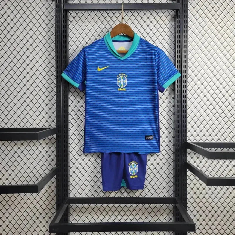 Camisa Brasil Away 24/25 - Torcedor Infantil Azul - Netmantos