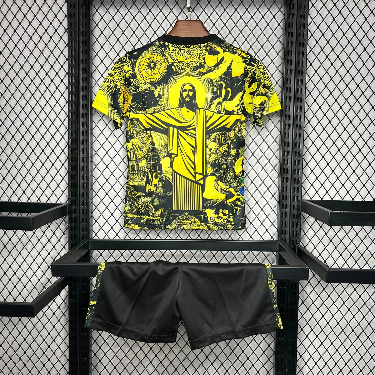Camisa Brasil Edição Especial Cristo Redentor 24/25 - Torcedor Infantil Amarela - Netmantos