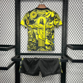Camisa Brasil Edição Especial Cristo Redentor 24/25 - Torcedor Infantil Amarela - Netmantos