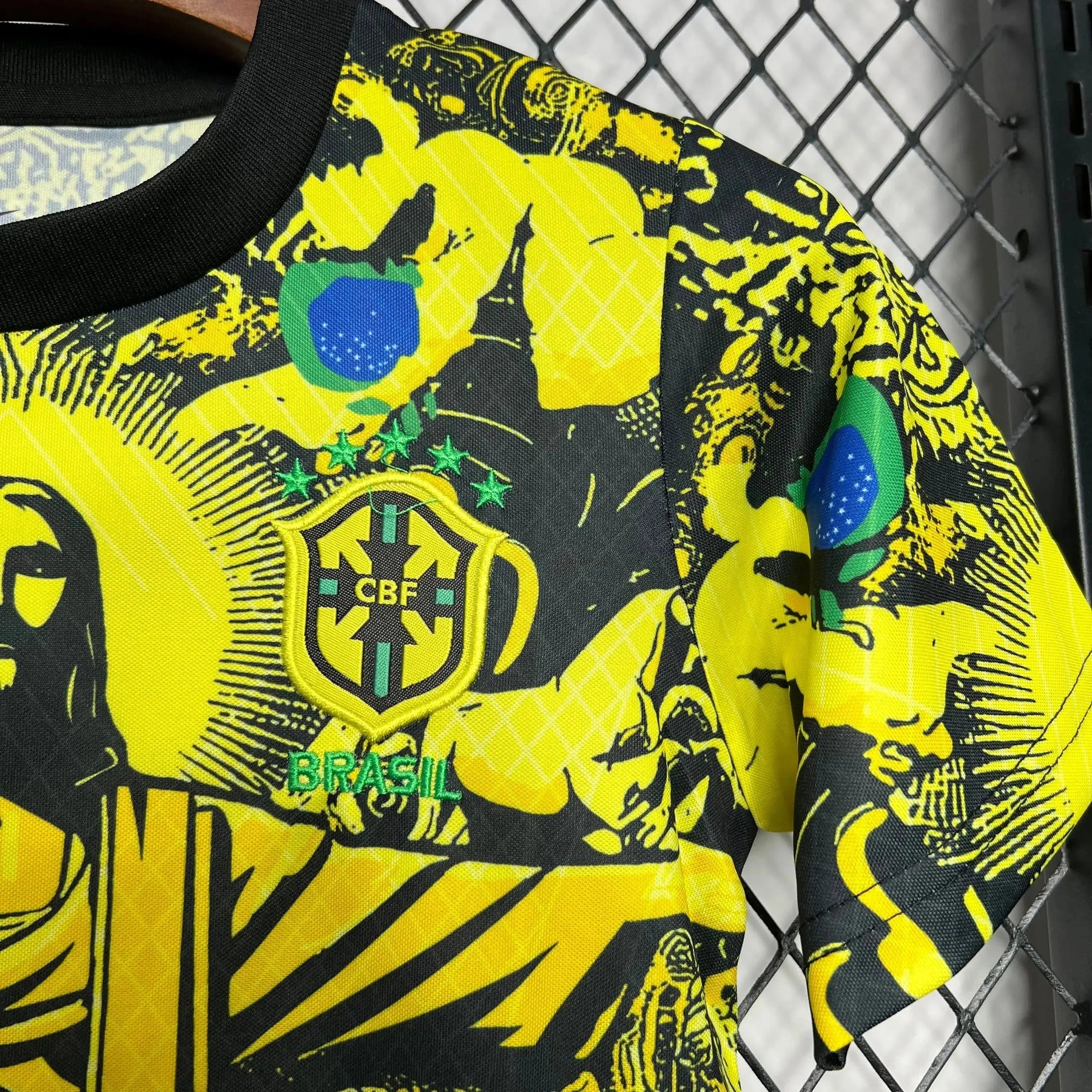 Camisa Brasil Edição Especial Cristo Redentor 24/25 - Torcedor Infantil Amarela - Netmantos