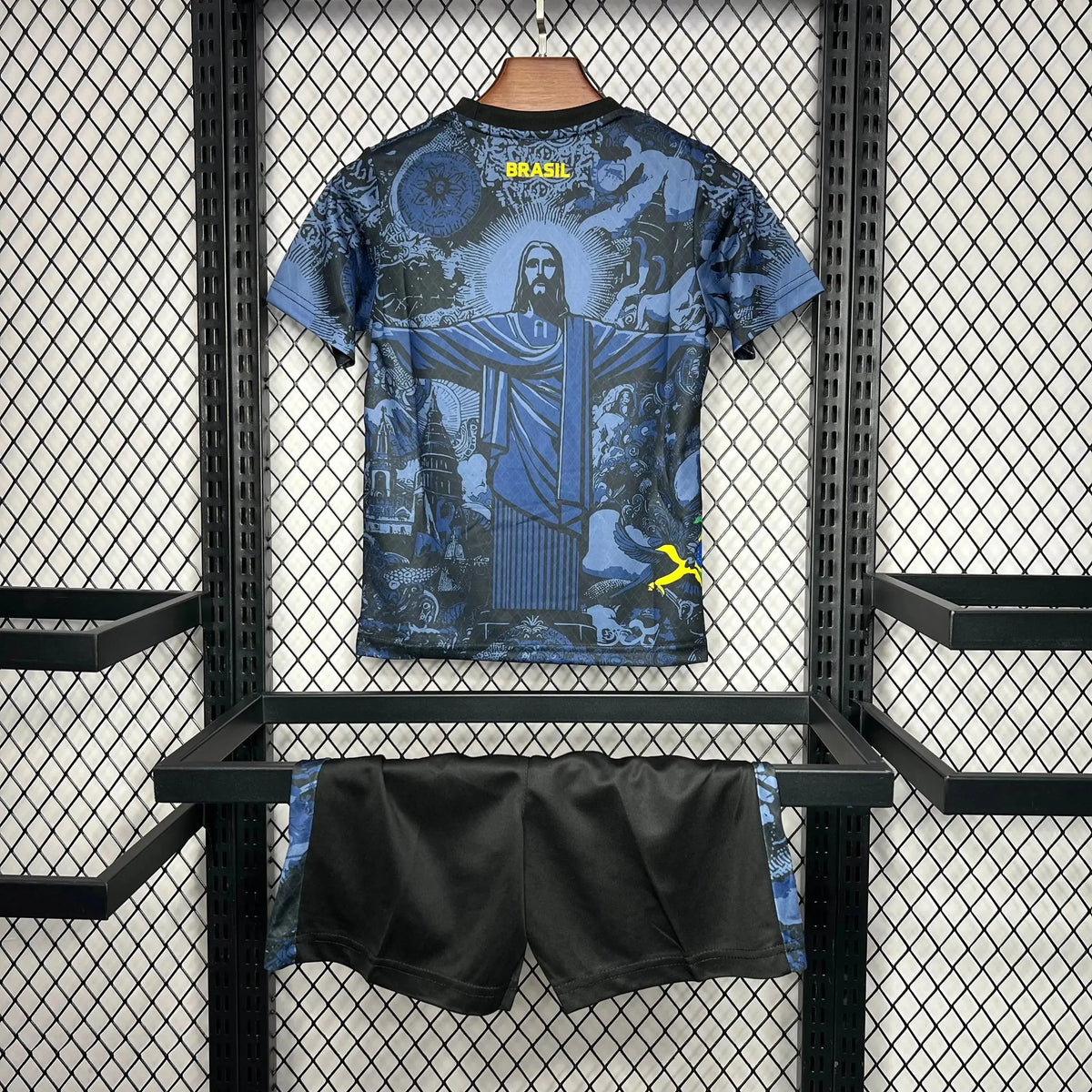 Camisa Brasil Edição Especial Cristo Redentor 24/25 - Torcedor Infantil Azul - Netmantos