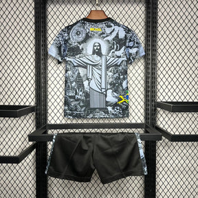 Camisa Brasil Edição Especial Cristo Redentor 24/25 - Torcedor Infantil Cinza - Netmantos