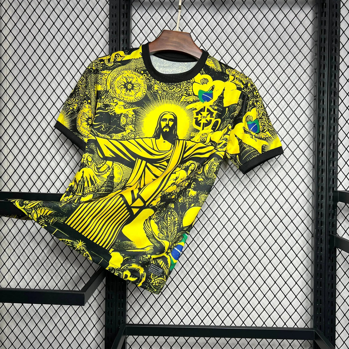 Camisa Brasil Edição Especial Cristo Redentor - Torcedor Masculina Amarela - Netmantos