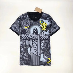 Camisa Brasil Edição Especial Cristo Redentor - Torcedor Masculina Preta - Netmantos
