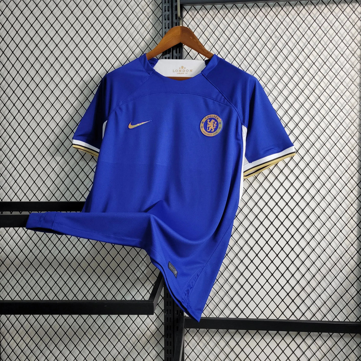 Camisa Chelsea Home 23/24 - Torcedor Masculina Azul Refletiva - Netmantos
