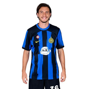 Camisa Inter de Milão Tartarugas Ninja Home 24/25 - Torcedor Masculina Azul e Preta - Netmantos