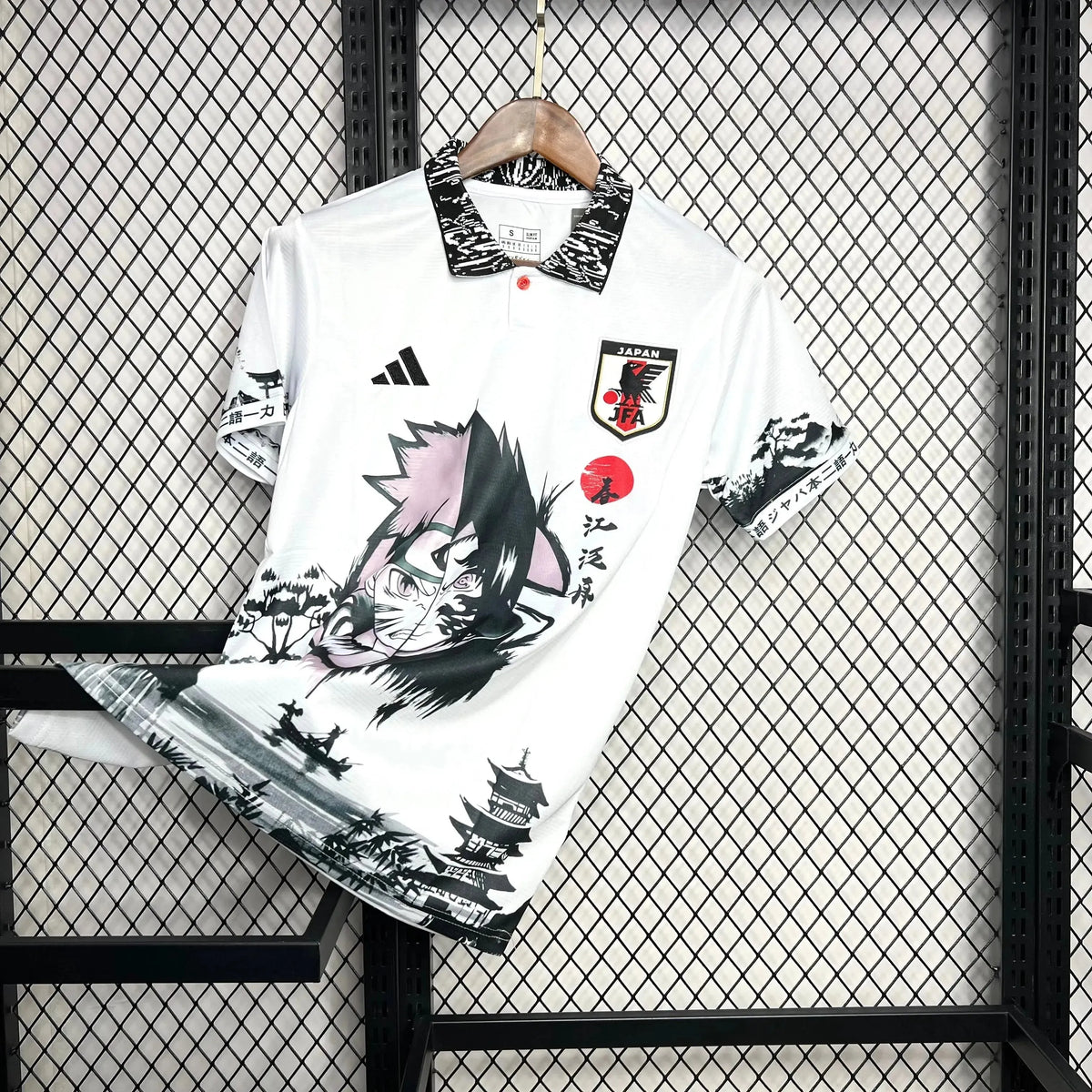 Camisa Japão Edição Uzumaki Naruto & Uchiha Sasuke 24/25 - Torcedor Masculina Branca - Netmantos