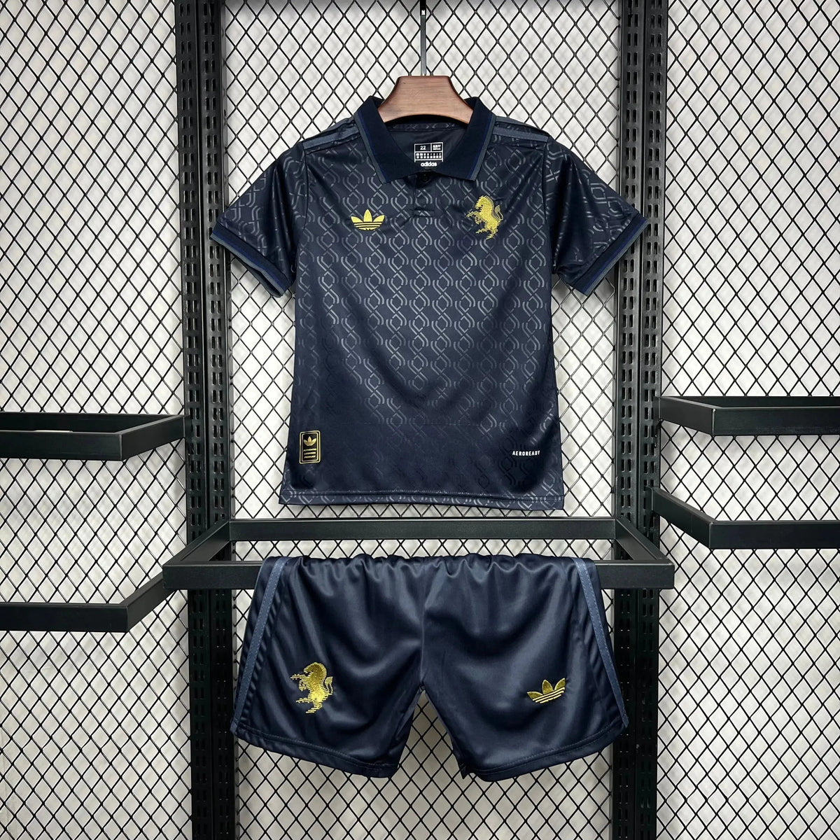 Camisa Juventus Third Away 24/25 - Torcedor Infantil Azul Escuro e Dourado - Netmantos
