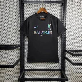 Camisa Liverpool BALMAIN 24/25 - Torcedor Masculina Refletiva Preta - Netmantos