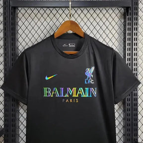 Camisa Liverpool BALMAIN 24/25 - Torcedor Masculina Refletiva Preta - Netmantos