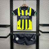 Camisa Manchester City Away 24/25 - Torcedor Infantil Preta e Verde - Netmantos