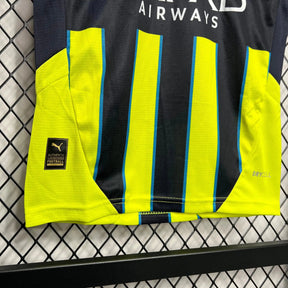 Camisa Manchester City Away 24/25 - Torcedor Infantil Preta e Verde - Netmantos