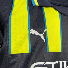 Camisa Manchester City Away 24/25 - Torcedor Infantil Preta e Verde - Netmantos