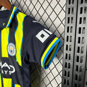 Camisa Manchester City Away 24/25 - Torcedor Infantil Preta e Verde - Netmantos