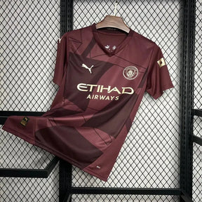 Camisa Manchester City Third Away 24/25 - Torcedor Masculina Vinho/Vermelha - Netmantos