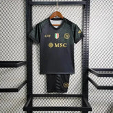 Camisa Napoli Away 23/24 - Torcedor Infantil Preta - Netmantos