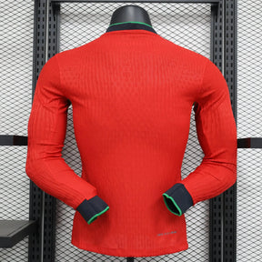 Camisa Portugal Home 24/25 - Jogador Masculina Vermelha Manga Longa - Netmantos
