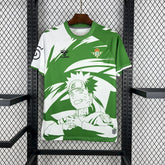 Camisa Real Betis Naruto 25/26 - Torcedor Masculina Branca e Verde - Netmantos