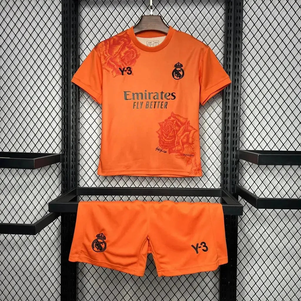 Camisa Real Madrid Fourth Y3 24/25 - Torcedor Infantil Laranja - Netmantos