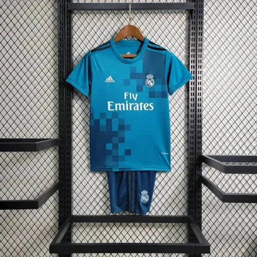 Camisa Real Madrid Retrô Away 17/18 - Torcedor Infantil Azul - Netmantos