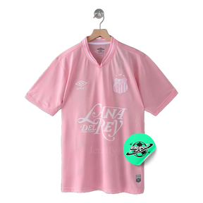 Camisa Santista X Lana Del Rey - Torcedor Unissex Rosa - Netmantos
