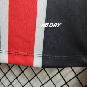 Camisa São Paulo Away 24/25 - Torcedor Feminina Vermelha e Preta New Balance - Netmantos