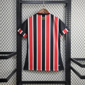 Camisa São Paulo Away 24/25 - Torcedor Feminina Vermelha e Preta New Balance - Netmantos