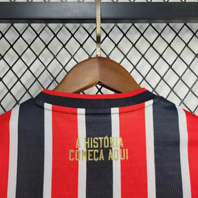 Camisa São Paulo Away 24/25 - Torcedor Infantil Vermelha e Preta New Balance - Netmantos