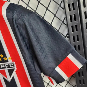 Camisa São Paulo Away 24/25 - Torcedor Infantil Vermelha e Preta New Balance - Netmantos