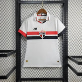 Camisa São Paulo Home 24/25 - Torcedor Feminina New Balance Branca + Patch Copa do Brasil - Netmantos