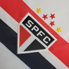 Camisa São Paulo Home 24/25 - Torcedor Feminina New Balance Branca + Patch Copa do Brasil - Netmantos